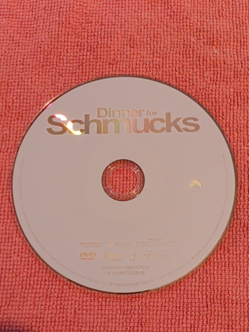 2/$12 Dinner For Schmucks DVD *NO CASE*